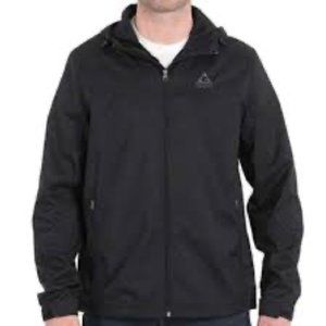 Gerry Hooded Mens Jacket Black Tandum Tech Rain Windbreaker Lightweight 2XL XXL